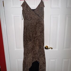 1. STATE Asymmetrical Leopard Print Dress